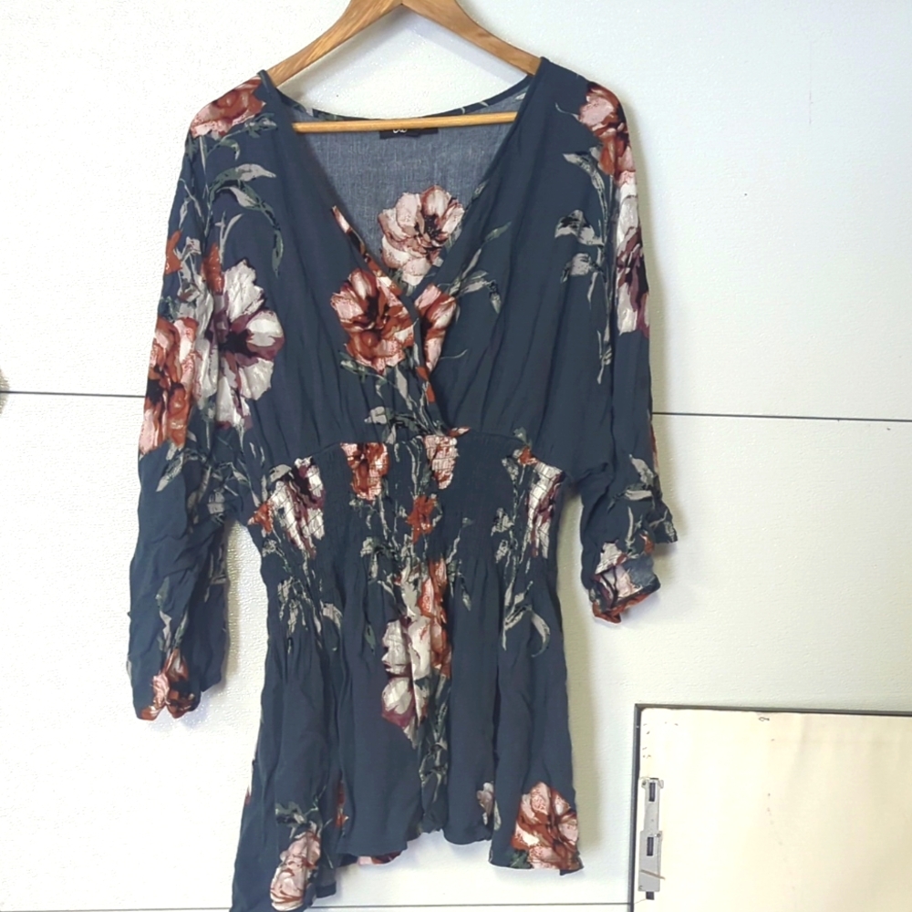 Floral romper with skirt